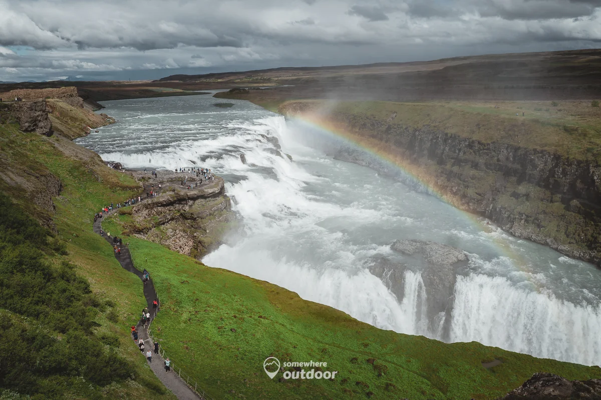 gullfoss waterval golden circle route ijsland
